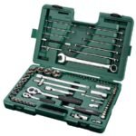 1/4" + 1/2" Galvučių ir raktų rinkinys 76vnt.