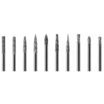 Frezų kietmetalio rinkinys Ø3x3mm 10vnt.