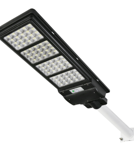 Gatvės šviestuvas su saulės baterija 120W ir laikikliu