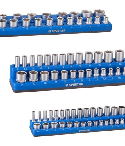 Magnetinių laikiklių galvutėms rinkinys 3vnt (1/2"+3/8"+1/4") Metrinė sistema