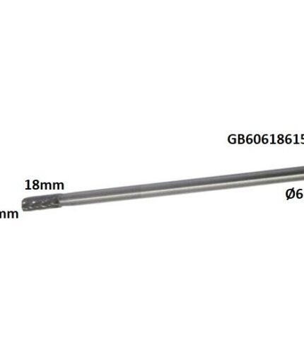 Prailginta freza kietmetalio B cilindro formos Ø6 x 18mm