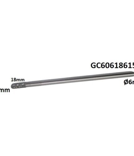 Prailginta freza kietmetalio C cilindro formos užapvalinta Ø6 x 18mm