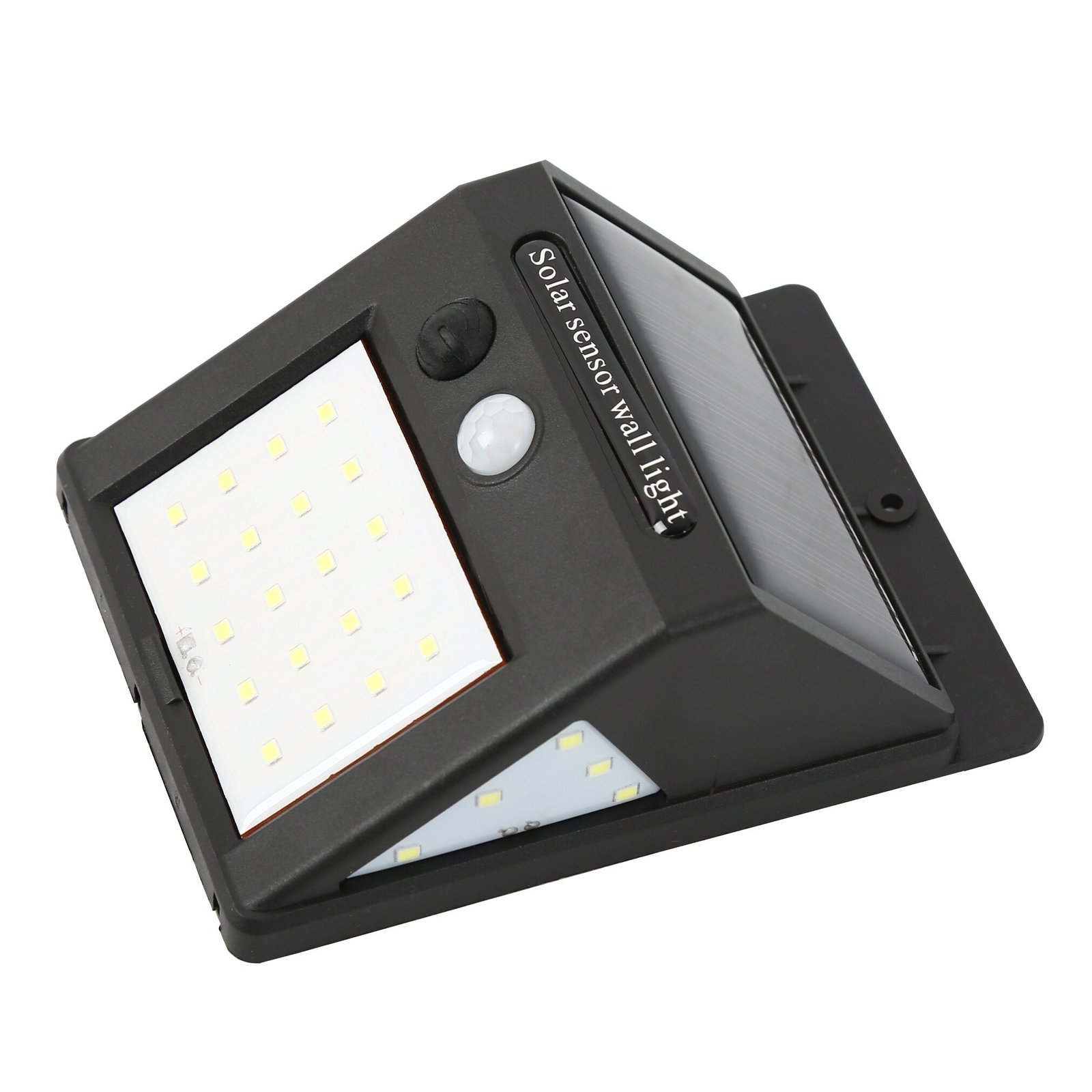 Sieninis šviestuvas su saulės baterija ir judesio jutikliu 6W 5500K LED