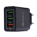 Įkroviklis 220V greito krovimo 2xUSB/2.1A +1USB/QC3.0