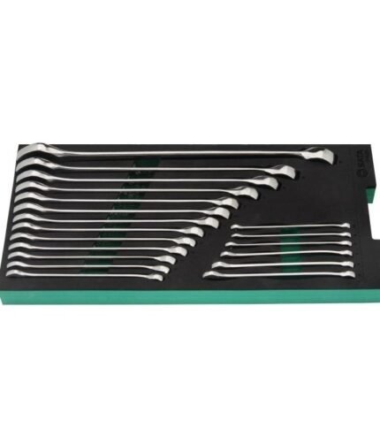 Padėklas. Veržliarakčių kombinuotų rinkinys 19vnt.