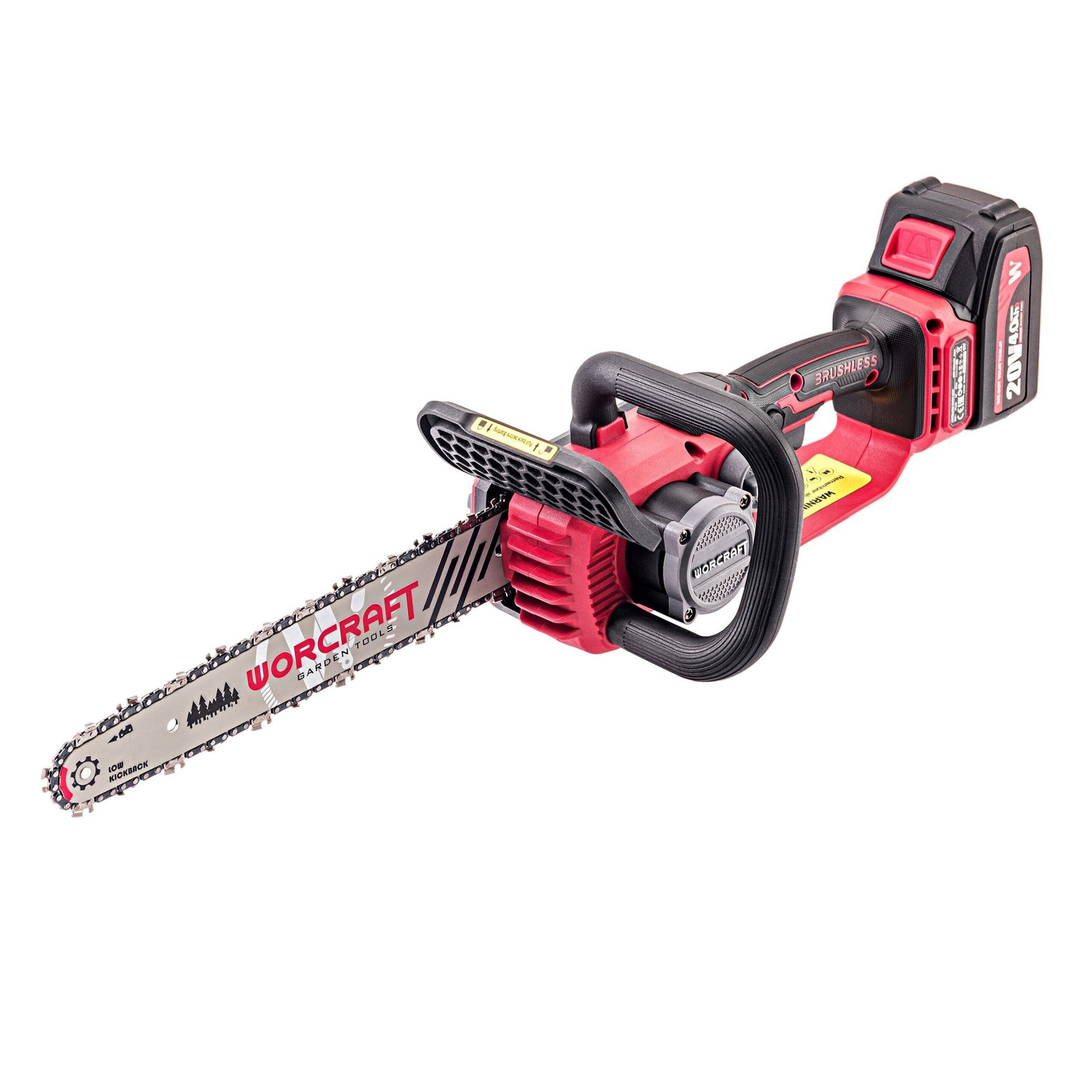 Akumuliatorinis grandininis pjūklas WORCRAFT 20V LI-ION