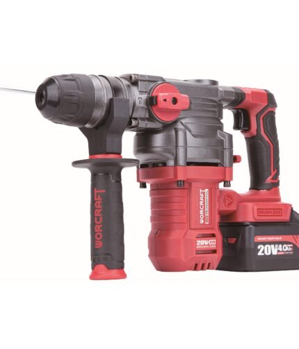 Akumuliatorinis perforatorius WORCRAFT 4.5J 20V LI-ION, 4.0Ah (plastikinė dėžė)