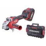Akumuliatorinis šlifuoklis kampinis 125mm WORCRAFT 20V LI-ION (plastikinė dėžė)