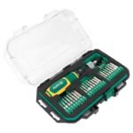 1/4" Dinometrinio atsuktuvo 1-6Nm ir keičiamų antgalių rinkinys [plok.,PZ,PH,torx] 33vnt.