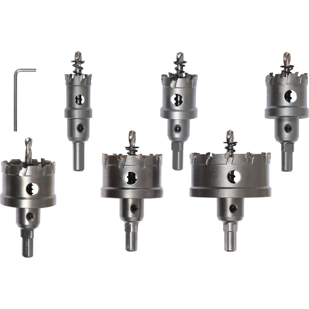 Gręžimo karūnų rinkinys metalui 22-65mm (TCT)
