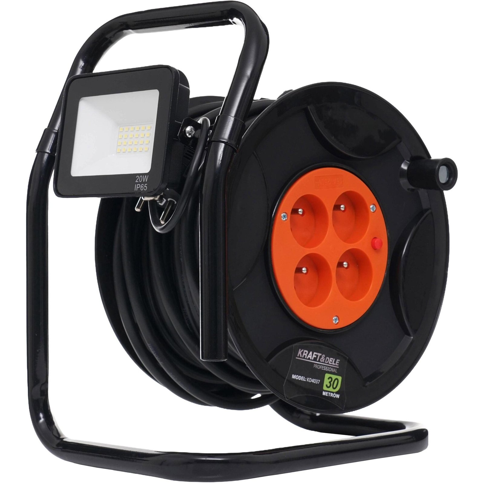 Prailgintuvas su rite 30m ir 20W LED šviestuvu