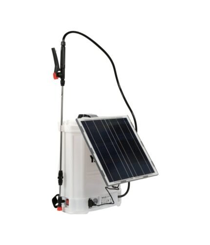 Slėginis purkštuvas su bakeliu ir saulės panele 16l 12V 8000mAh