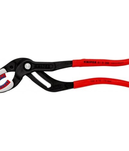 Santechninės replės 250mm KNIPEX (su fiksavimu ir plastikinėmis žiaunomis)