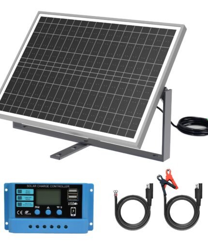 Saulės panelė 25W, 12V su priedais