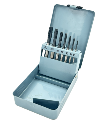 Sriegiklių rinkinys M3-M12 HSS M35 su TiAlN danga (7vnt)